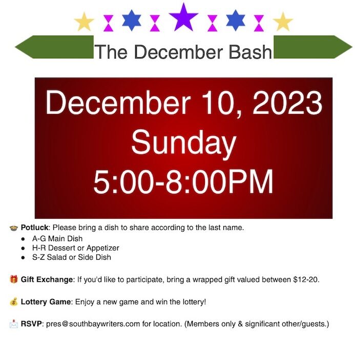 Sunday, December 10, 5-8pm Holiday Bash